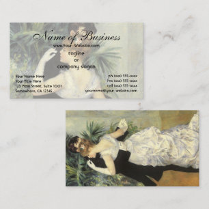 Stadt-Tanz von Renoir, Vintage Hochzeitsporträt Visitenkarte