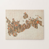 Stadt-Textabbildung Großbritanniens BRITISCHE Puzzle (Horizontal)