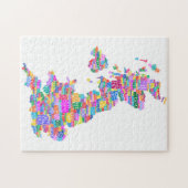 Stadt-Textabbildung Großbritanniens BRITISCHE Puzzle (Horizontal)