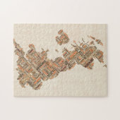 Stadt-Textabbildung Großbritanniens BRITISCHE Puzzle (Horizontal)