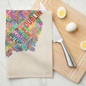 Stadt-Textabbildung Irlands Eire Handtuch (Viertel Falte)