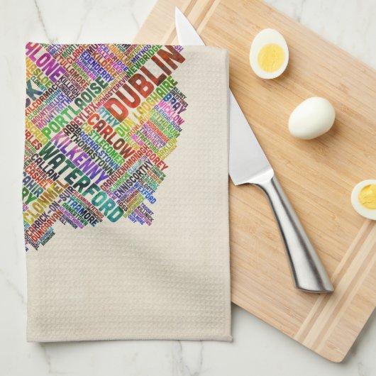 Stadt-Textabbildung Irlands Eire Handtuch (Viertel Falte)