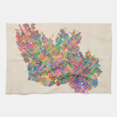 Stadt-Textabbildung Irlands Eire Handtuch (Horizontal)