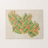 Stadt-Textabbildung Irlands Eire Puzzle (Horizontal)