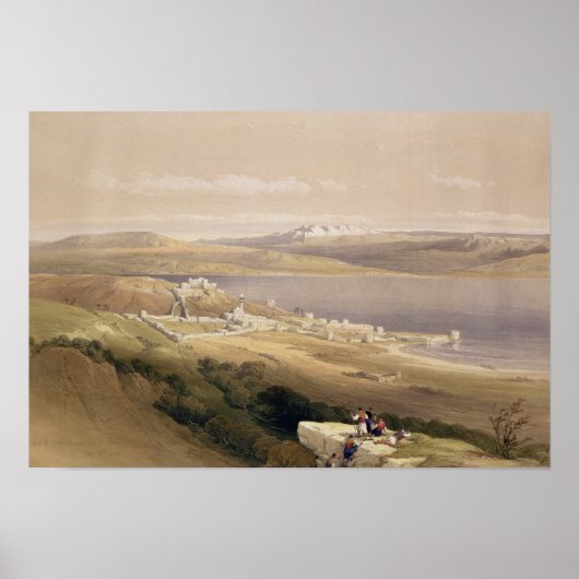 Stadt Tiberias am Meer von Galiläa Poster (Vorne)