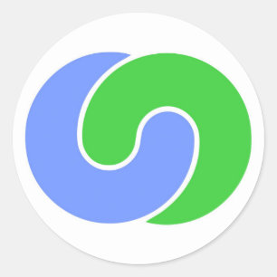 Stadt Tsukuba Flagge Ibaraki Präfektur Japan Symbo Runder Aufkleber