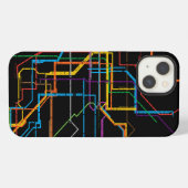 Stadt-U-Bahn-Plan iPhone Hülle (Rückseite (Horizontal))