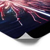 Stadt und Feuerwerk | AI Art Poster (Ecke)