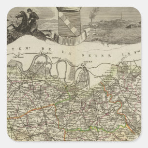 Stadt und Großstädte Quadratischer Aufkleber