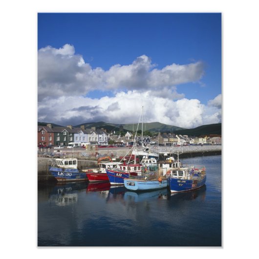 Stadt und Hafen, Dingle, Landkreis Kerry, Fotodruck (Vorne)