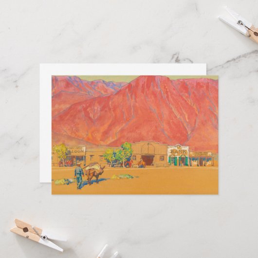 Stadt und Klippen von Maynard Dixon Einladung (Vorderseite/Rückseite Beispiel)