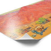 Stadt und Klippen von Maynard Dixon Fotodruck (Ecke)