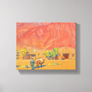 Stadt und Klippen von Maynard Dixon Leinwanddruck