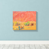 Stadt und Klippen von Maynard Dixon Leinwanddruck (Insitu (Holzboden))