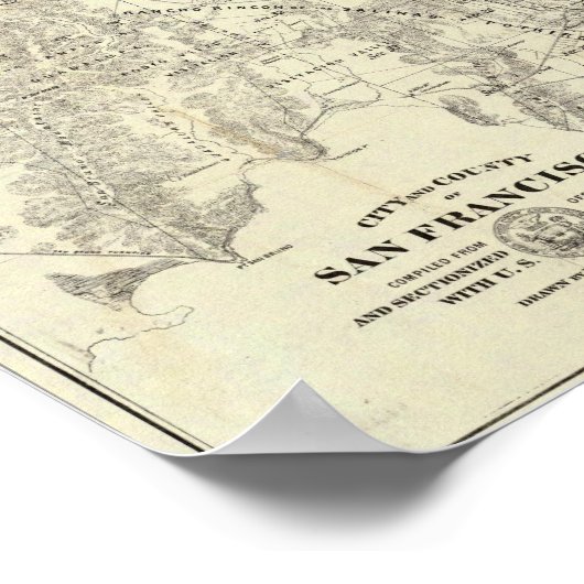 Stadt und Landkreis San Francisco Poster (Ecke)