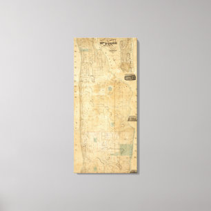 Stadt und Landkreis von New York nördlich 50. St. Leinwanddruck