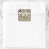 Stadt und Städte Quadratischer Aufkleber (Tasche)