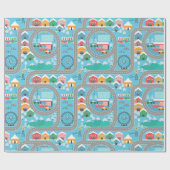 Stadt und Straße Geschenkpapier (Flach)