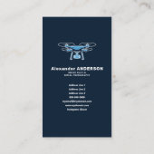 Stadt und Wolkenkratzer - Drohnenpilot - vertikal Visitenkarte (Rückseite)