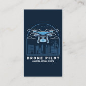 Stadt und Wolkenkratzer - Drohnenpilot - vertikal Visitenkarte (Vorderseite)