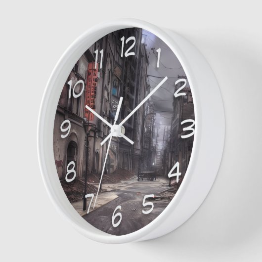 Stadt verlassen | Postapokalyptische Dystopie Uhr (Winkel)