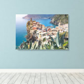 Stadt Vernazza im Cinque Terre Leinwanddruck (Insitu (Holzboden))
