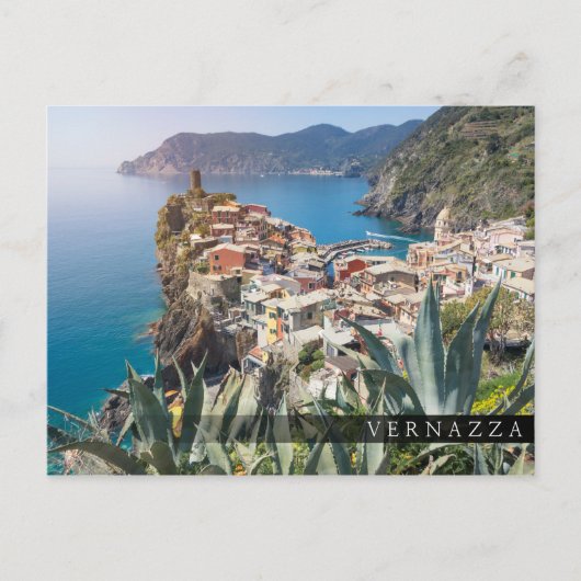 Stadt Vernazza im Cinque Terre Postkarte (Vorderseite)