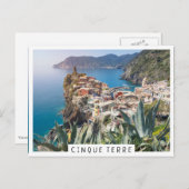 Stadt Vernazza im Cinque Terre Postkarte (Vorne/Hinten)