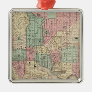 Stadt von Baltimore, Maryland Silbernes Ornament