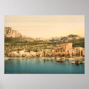 Stadt von Capri, Insel von Capri, Kampanien, Itali Poster
