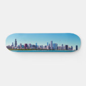 Stadt von Chicago, Illinois Skyline-Panorama Skateboard (Horizontal)