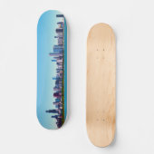 Stadt von Chicago, Illinois Skyline-Panorama Skateboard (Vorderseite)