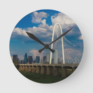 Stadt von Dallas Runde Wanduhr