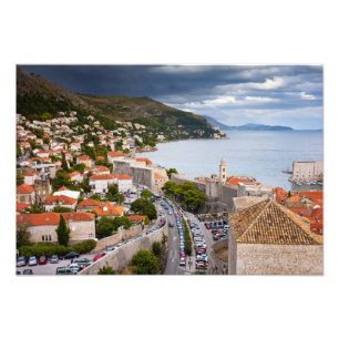 Stadt von Dubrovnik in Kroatien Fotodruck