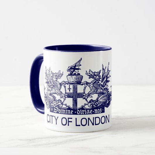 Stadt von London, Vintag, Wappen, England Tasse (Vorderseite Links)
