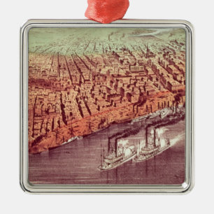 Stadt von New Orleans Silbernes Ornament