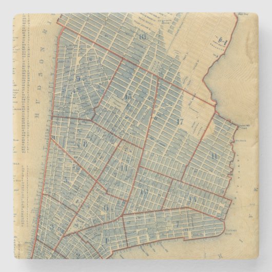 Stadt von NewYork Steinuntersetzer (Vorderseite)