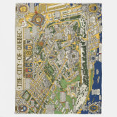 Stadt von Quebec-Karte Fleecedecke (Vorderseite)