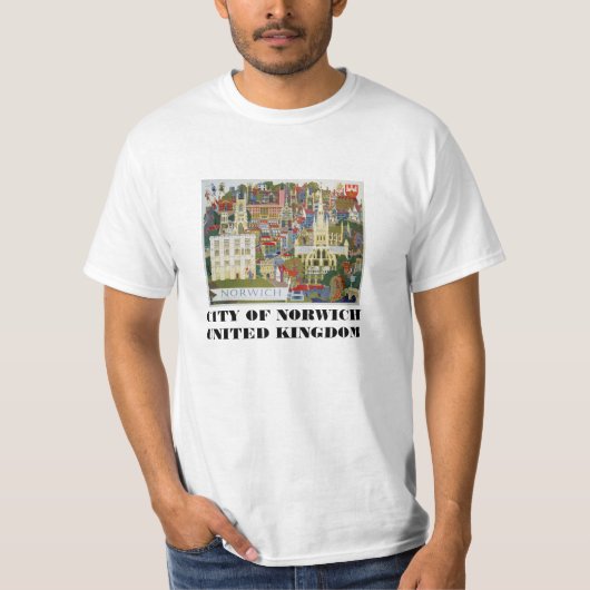 STADT VON T - SHIRT NORWICHS GROSSBRITANNIEN (Vorderseite)