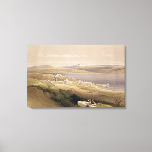 Stadt von Tiberias auf dem Meer von Galiläa Leinwanddruck