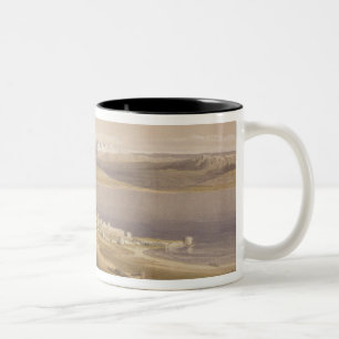 Stadt von Tiberias auf dem Meer von Galiläa Zweifarbige Tasse