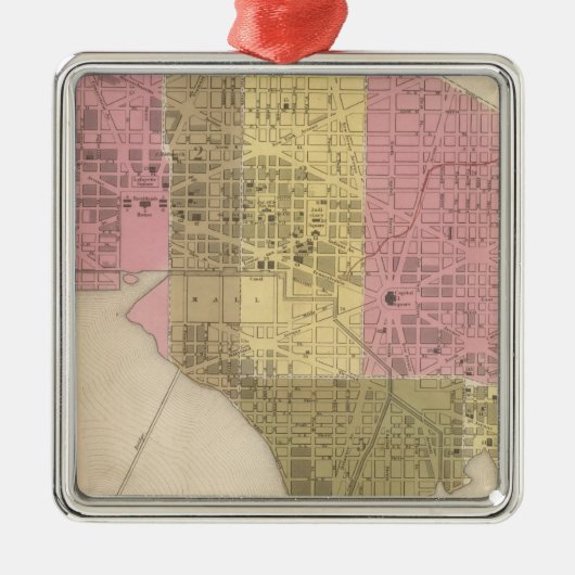 Stadt von Washington Silbernes Ornament (Vorne)