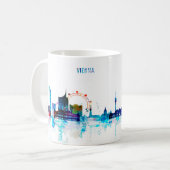 Stadt von Wien, Österreich, Aquarell, Landschaft, Kaffeetasse (Vorderseite Links)
