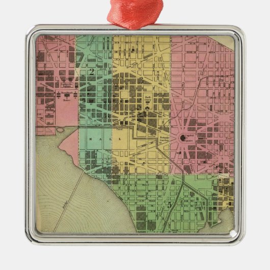 Stadt Washington 3 Ornament Aus Metall (Vorne)