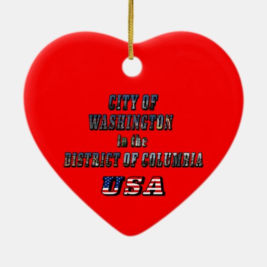 Stadt Washington im District of Columbia USA Keramik Ornament (Hinten)