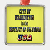 Stadt Washington im District of Columbia USA Ornament Aus Metall (Vorne)