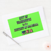 Stadt Washington im District of Columbia USA Rechteckiger Aufkleber (Umschlag)