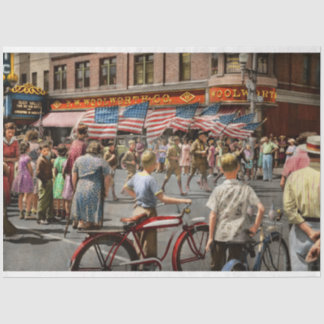 Stadt - Watertown WI - Kleine Stadtparade 1941 Seidenpapier