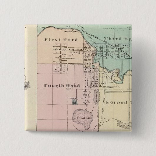 Stadt Waupaca, Dorf Winneconne Button (Vorderseite)