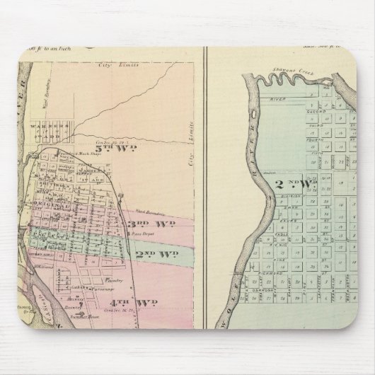 Stadt Wausau, Dorf Shawano Mousepad (Vorne)